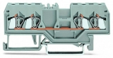 WAGO 812-104 Busbar terminal block; for (10 x 3) mm busbars; 12-pole; without push-buttons; 4 mm²; 4,00 mm²; blue
