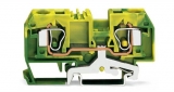 WAGO 3-conductor ground terminal block; 1.5 mm²; center marking; for DIN-rail 35 x 15 and 35 x 7.5; CAGE CLAMP; 1,50 mm²; green-yellow 279-687